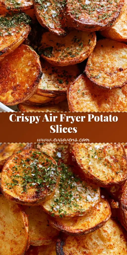 A shallow white ceramic bowl filled with crispy Air Fryer Sliced Potatoes featuring charred edges, smoked paprika seasoning, and dried parsley flakes.