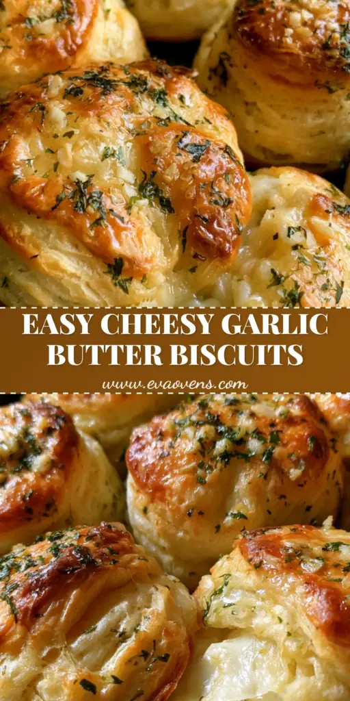 Garlic Butter Biscuits with a Gooey Mozzarella Center 4 A handheld skillet of golden-brown Garlic Butter Biscuits with a buttery sheen and parsley flakes.