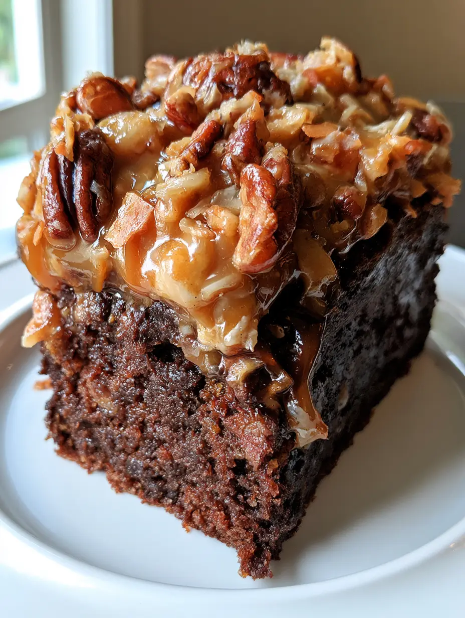 German Chocolate Pecan Pound Cake: The Ultimate Moist and Decadent Loaf 3 A close-up of German Chocolate Pecan Pound Cake showing the fine-crumb texture and glossy golden glaze binder with pecans. (German Chocolate Pecan Pound Cake)